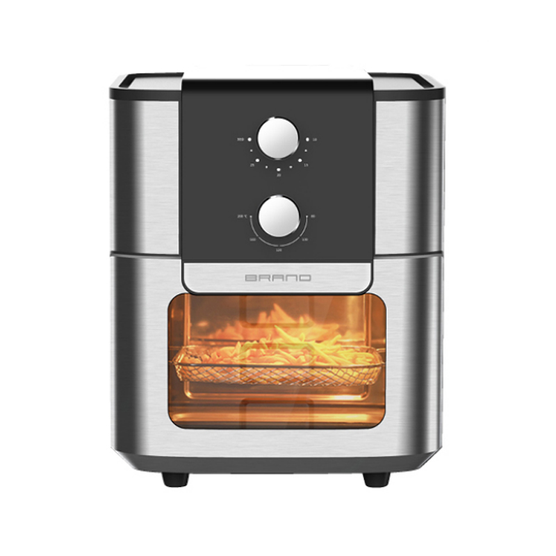 LCD inclinado táctil visible gran capacidad cuadrado 12L multifunción horno de aire con mango grande