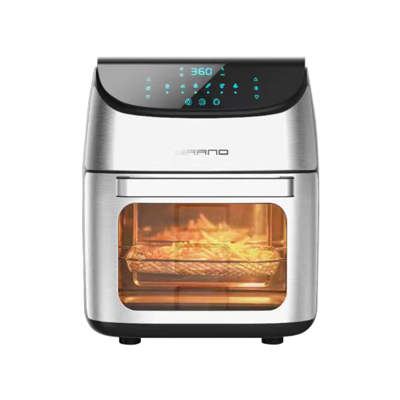 LCD inclinado táctil visible gran capacidad cuadrado 12L multifunción horno de aire con mango grande