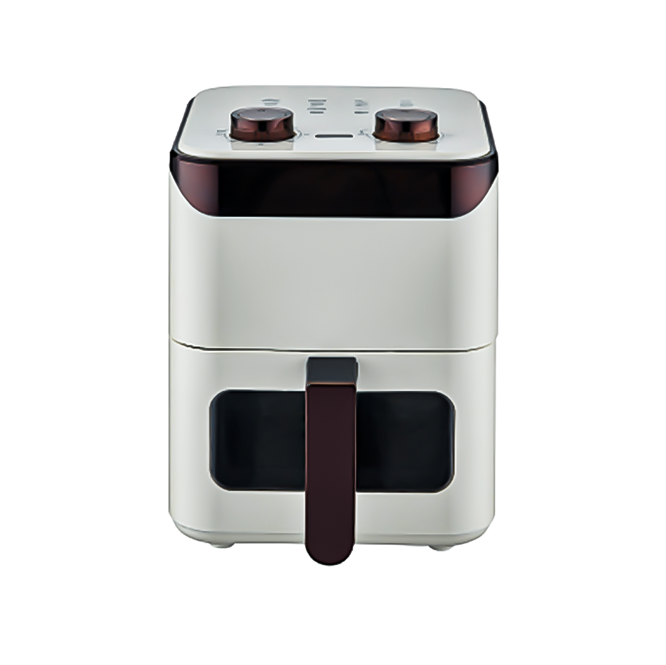 Freidora de aire multifunción con mango cómodo y doble pomo superior con control mecánico y cuadrado visible de 3,5 L