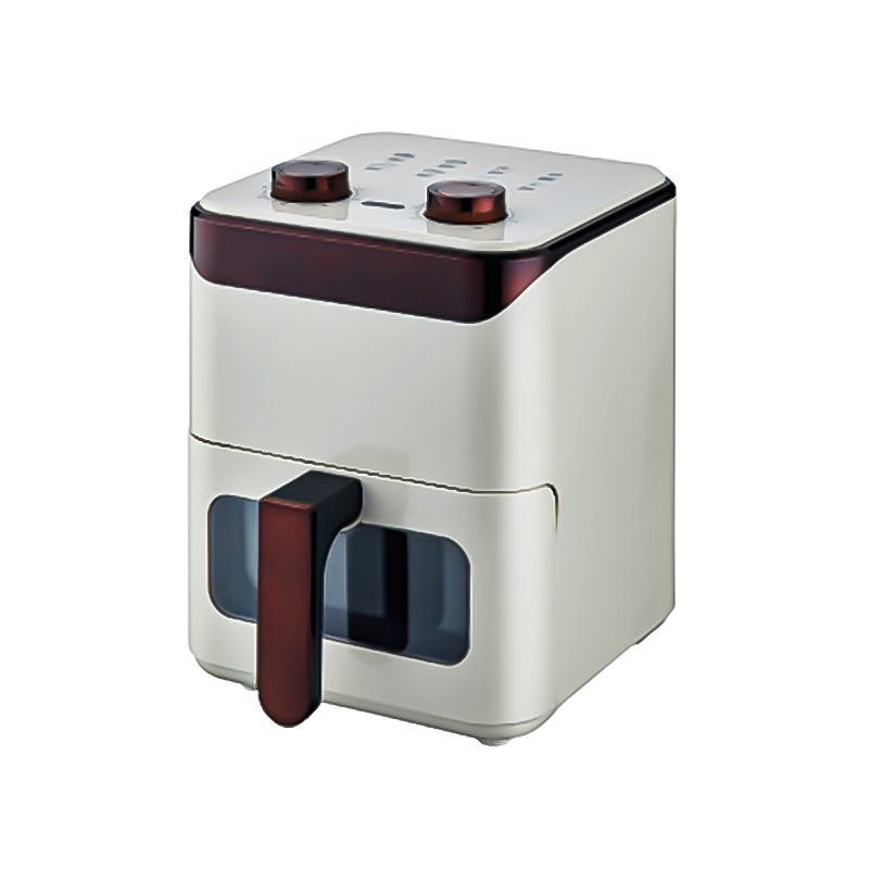 Freidora de aire multifunción con mango cómodo y doble pomo superior con control mecánico y cuadrado visible de 3,5 L
