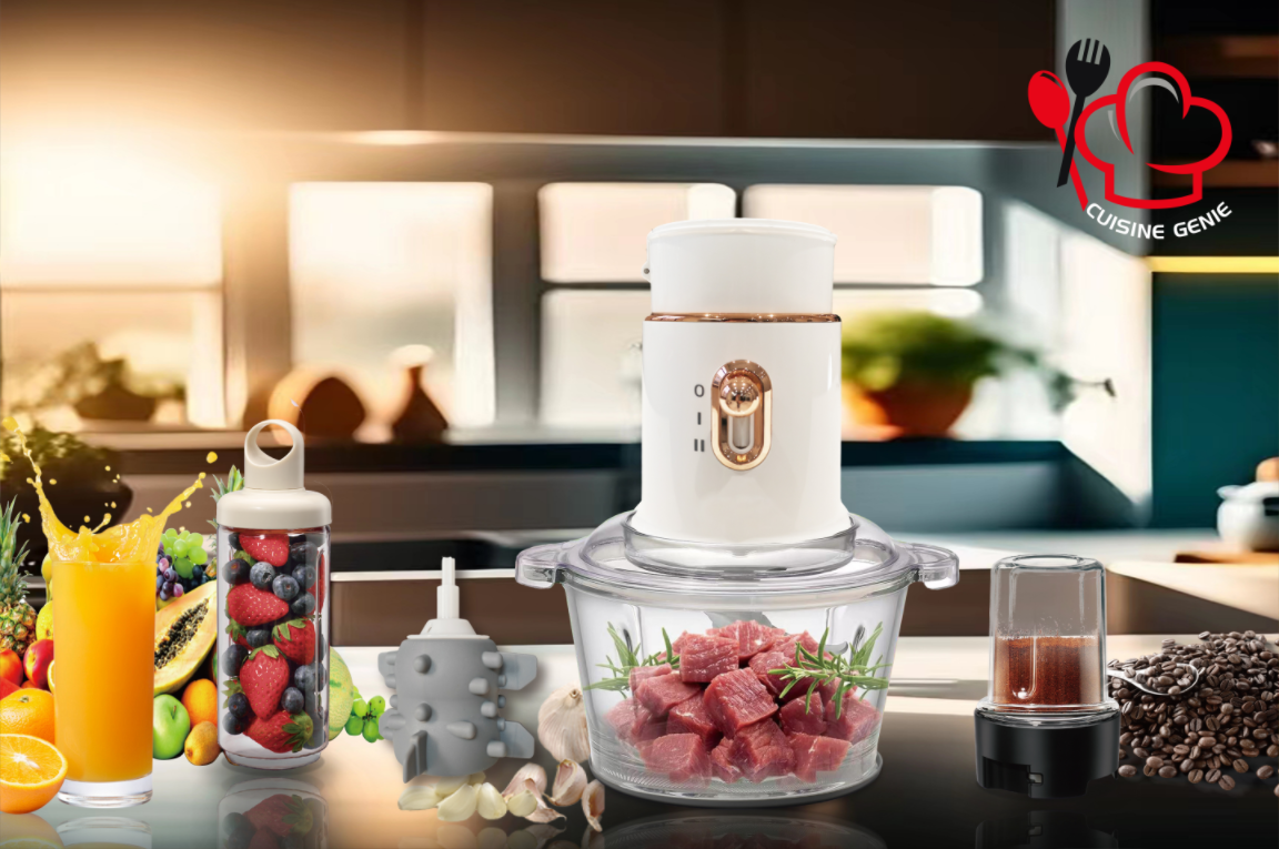 Mezcladora de batidos multifuncional de nuevo estilo, trituradora de alimentos, procesadora de alimentos combinada, licuadora eléctrica 4 en 1