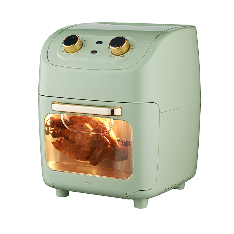 Horno de Aire Multifunción de Gran Capacidad con Doble Perilla de Control Mecánico, Indicador Luminoso, Ventana de Visualización y Asa Grande
