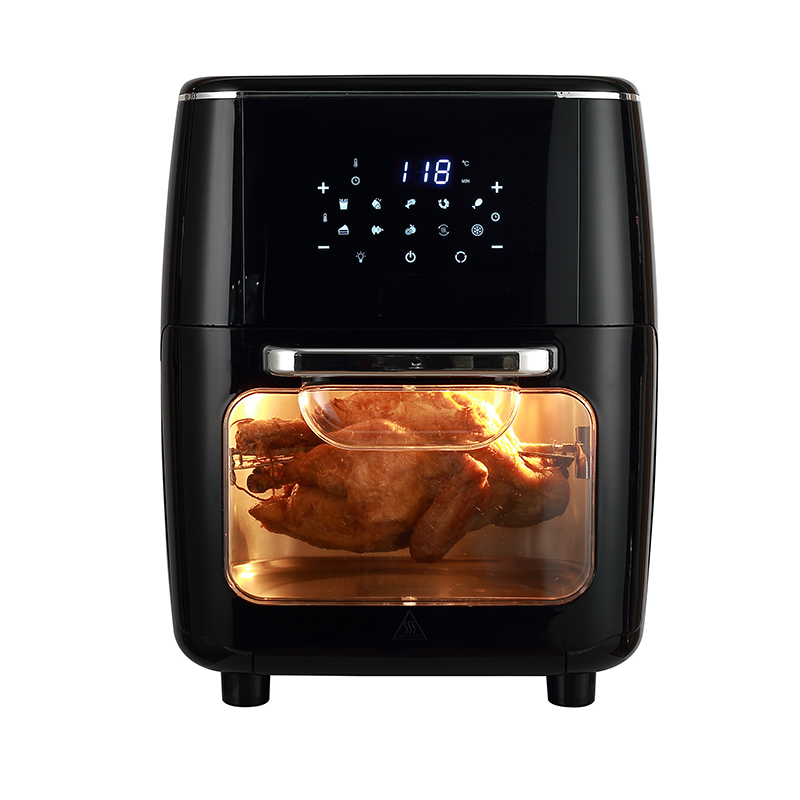 Horno de aire multifunción multifunción de gran capacidad con asa cómoda y pantalla LCD frontal visible al tacto