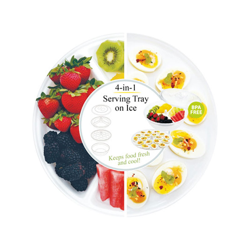 Bandeja para servir 4 en 1 con hielo