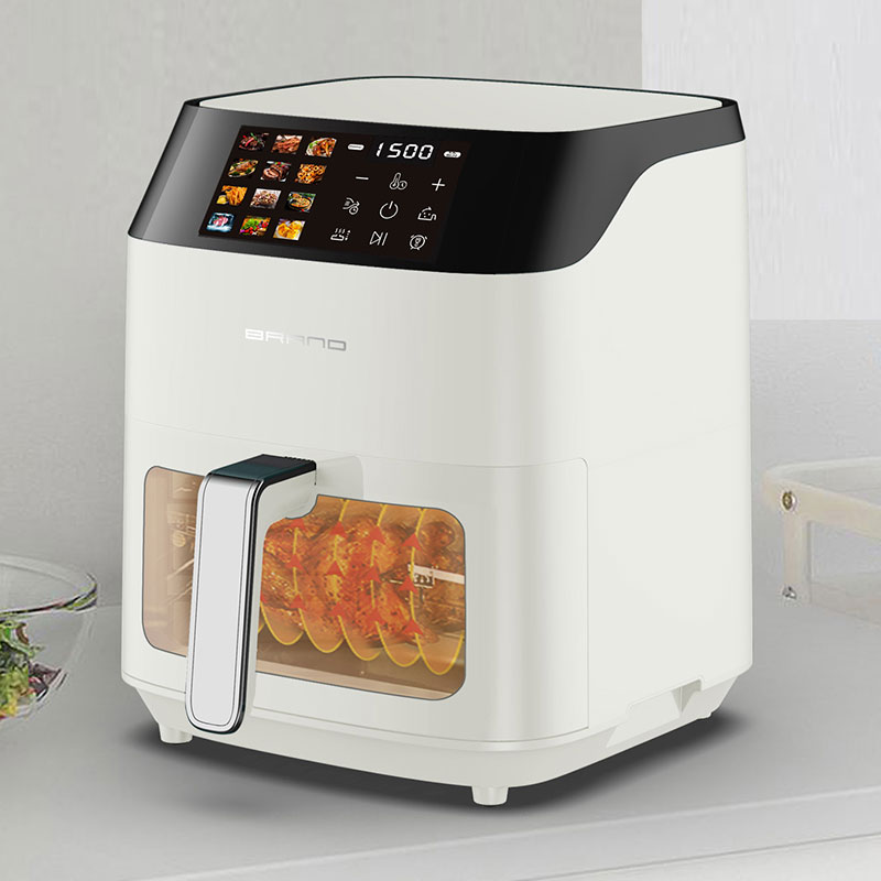 Freidora de aire con mango cómodo, cuadrada, invisible, multifunción, visible al tacto y con pantalla LCD biselada