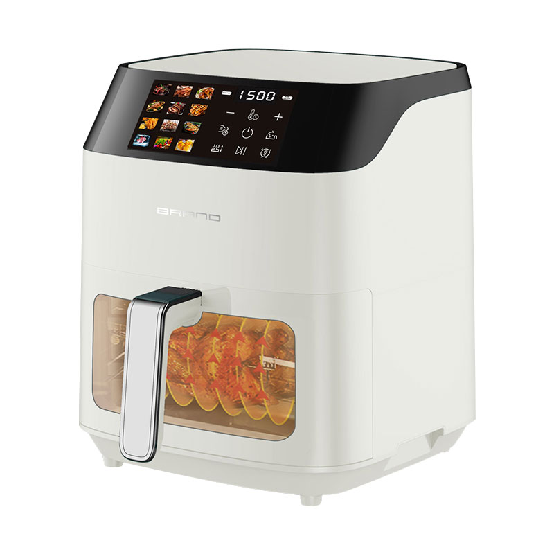 Freidora de aire con mango cómodo, cuadrada, invisible, multifunción, visible al tacto y con pantalla LCD biselada