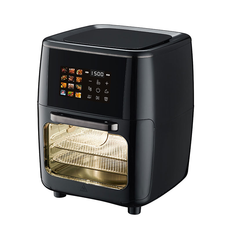 Horno de aire multifunción multifunción de gran capacidad con asa cómoda y pantalla LCD frontal visible al tacto