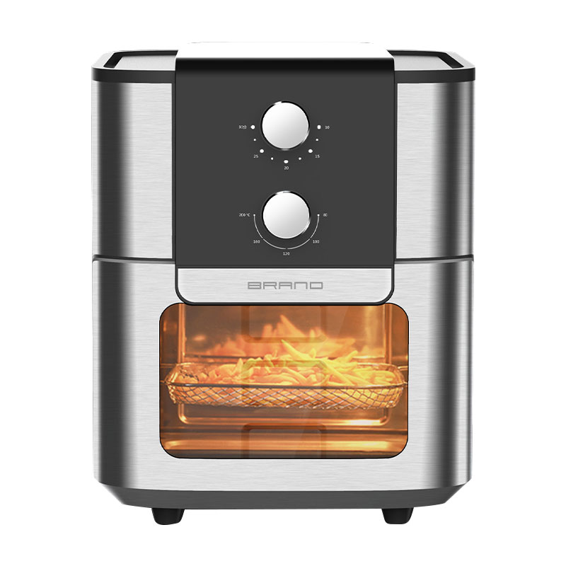 Horno de aire multifunción cuadrado de gran capacidad con pantalla táctil LCD frontal visible