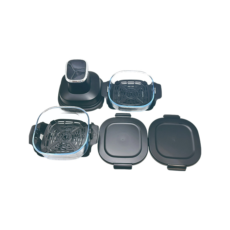 Freidora de aire interior de vidrio de doble capa con control digital GSE026F/GSE027F de 1500 W
